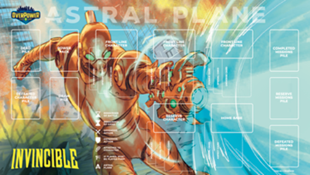 OVERPOWER: SKYBOUND INVINCIBLE PREMIUM FORMAT LEARN TO PLAY PLAYMAT - ROBOT | 850083112028