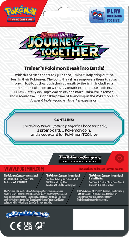 POKEMON SV9 JOURNEY TOGETHER CHECKLANE BLISTER | 10-10126-101