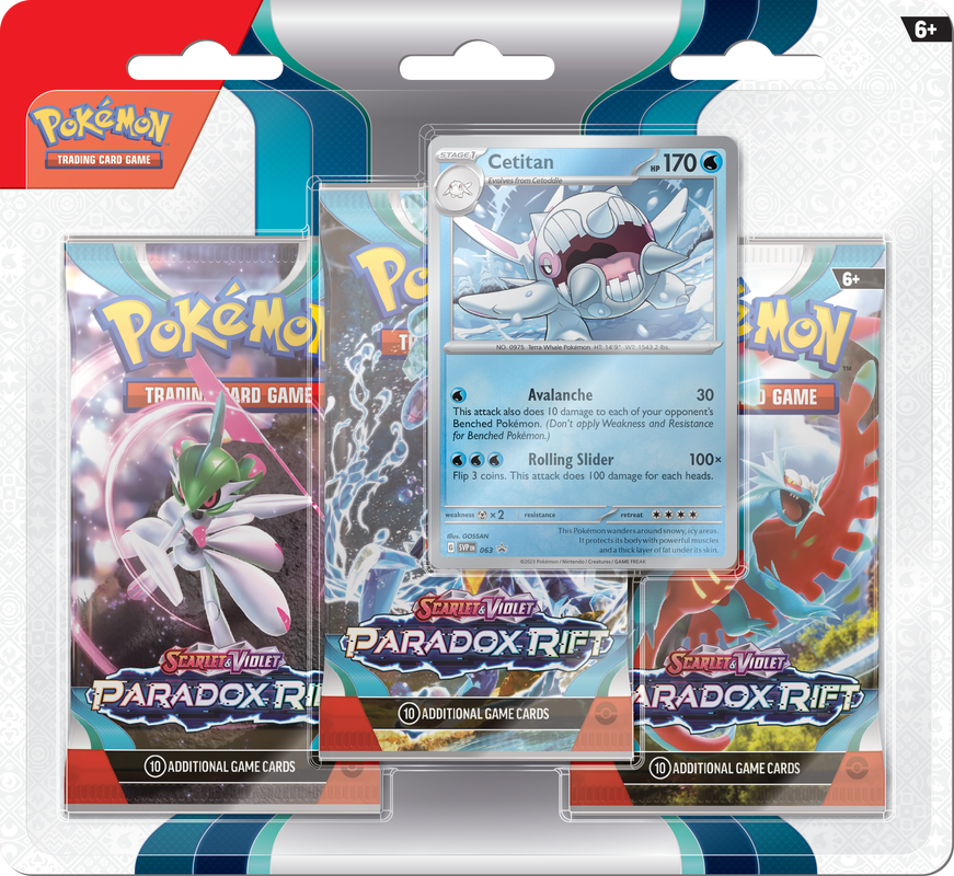 Pokemon Scarlet & Violet Paradox Rift: 3 Pack Blister - Arctibax | 820650854033