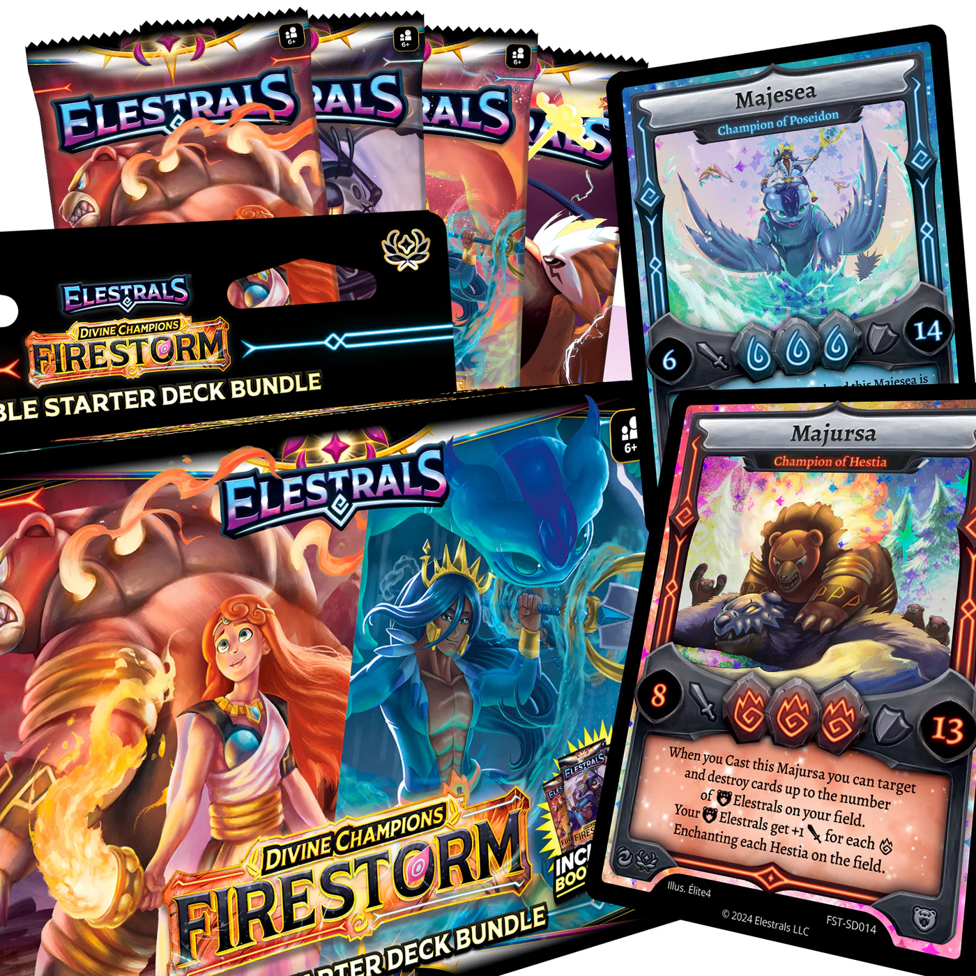 ELESTRALS FIRESTORM HESTIA VS. POSEIDON DOUBLE STARTER DECK BUNDLE | 810148651220
