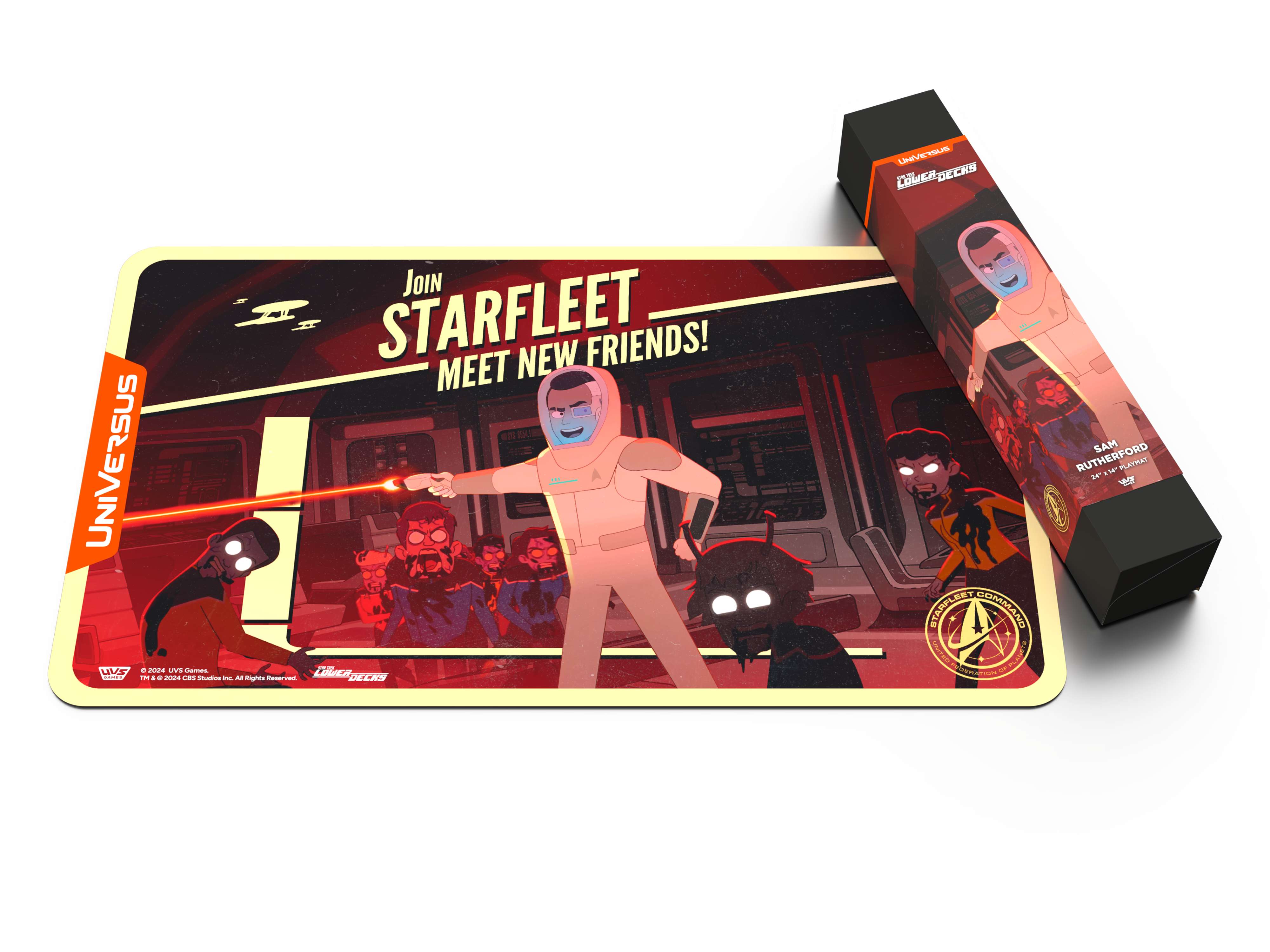 Universus CCG: Star Trek Lower Decks Challenger Series- Rutherford Playmat | 810155271961