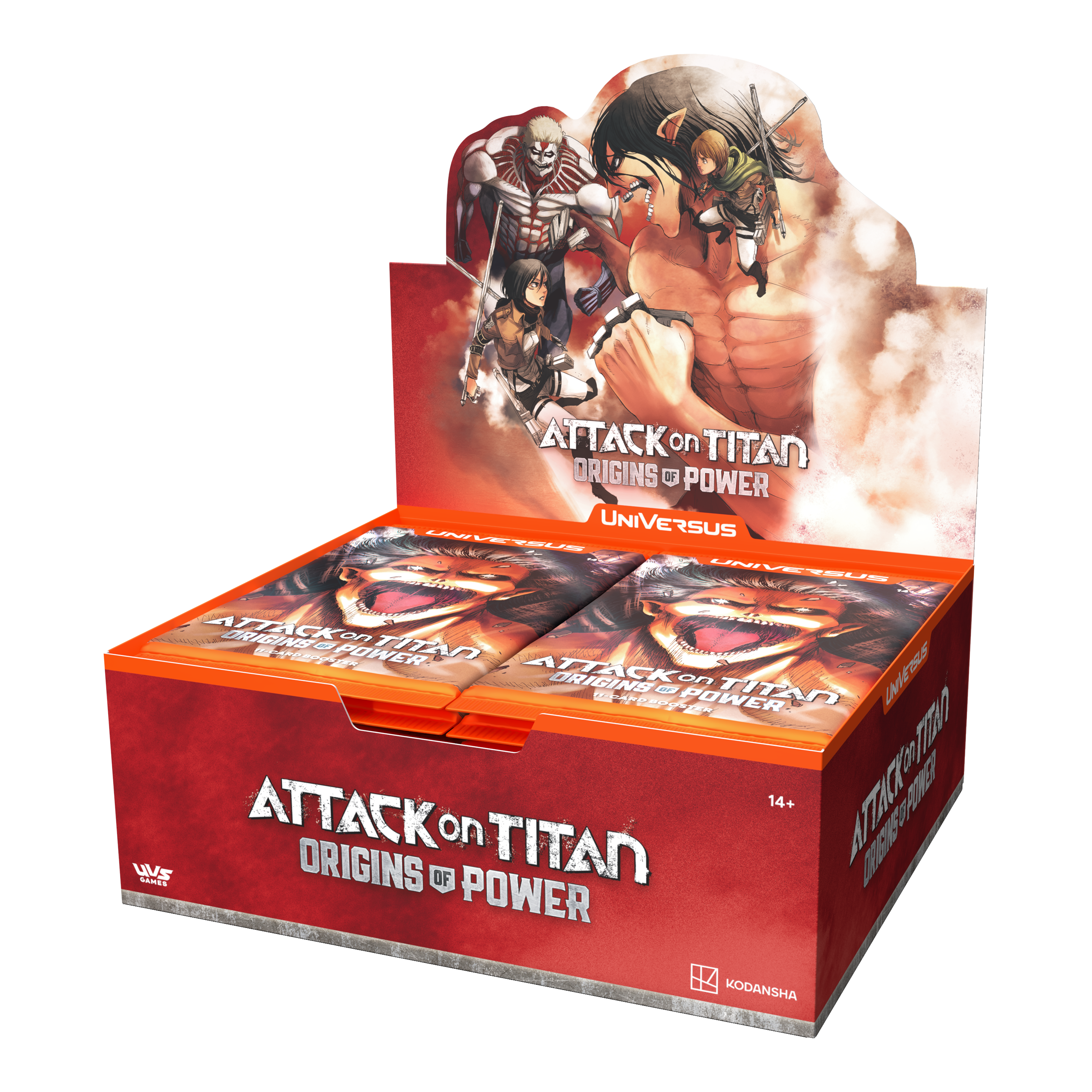 UniVersus CCG: Attack on Titan Origins of Power- Booster Display | 810155271121