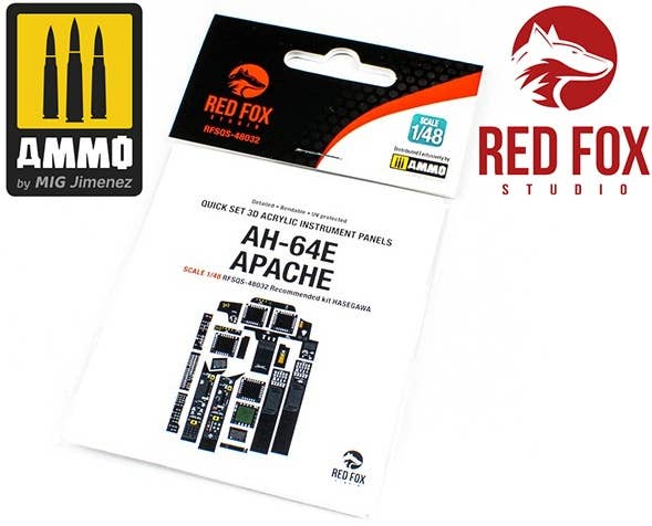 Red Fox Studio 1/48 AH-64E Apache (for Hasegawa kit) | 5999571351817