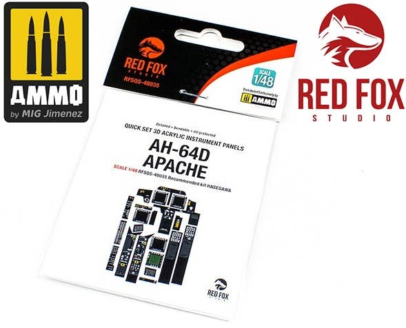 Red Fox Studio 1/48 AH-64D Apache Longbow (for Hasegawa kit) | 5999571351848