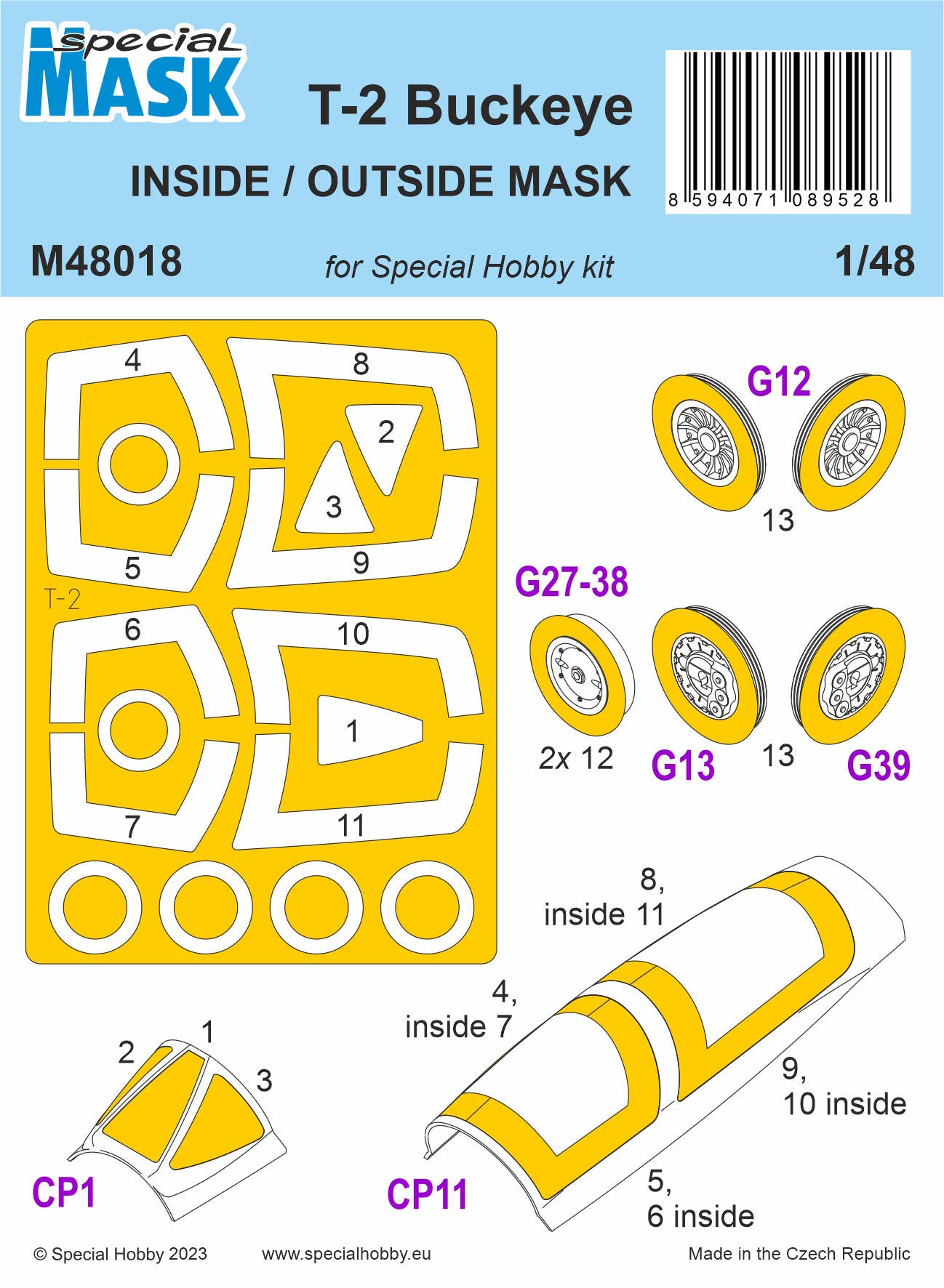 Special Mask 1/48 T-2 Buckeye Inside/Otside MASK | 8594071089528