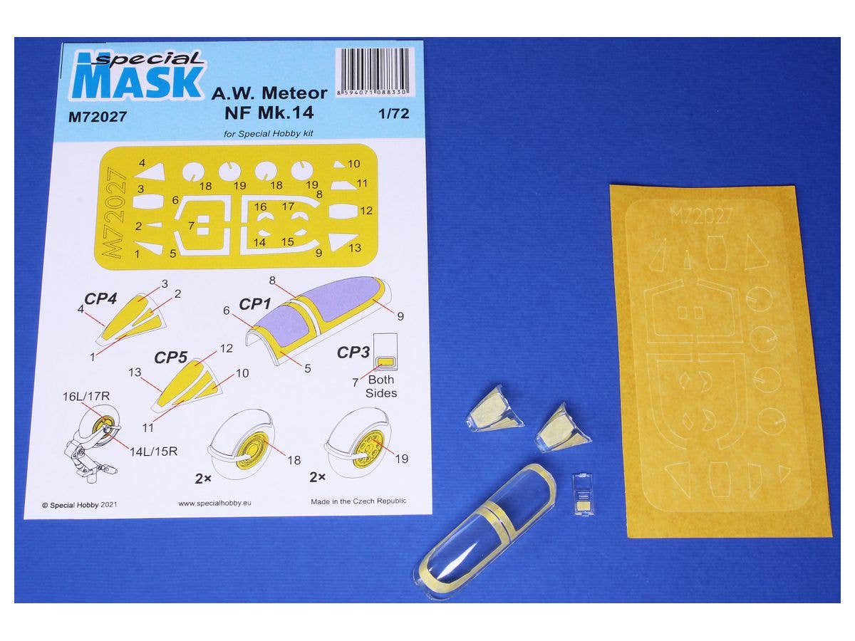Special Hobby 1/72 A.W. Meteor NF Mk.14 Mask | 8594071088330