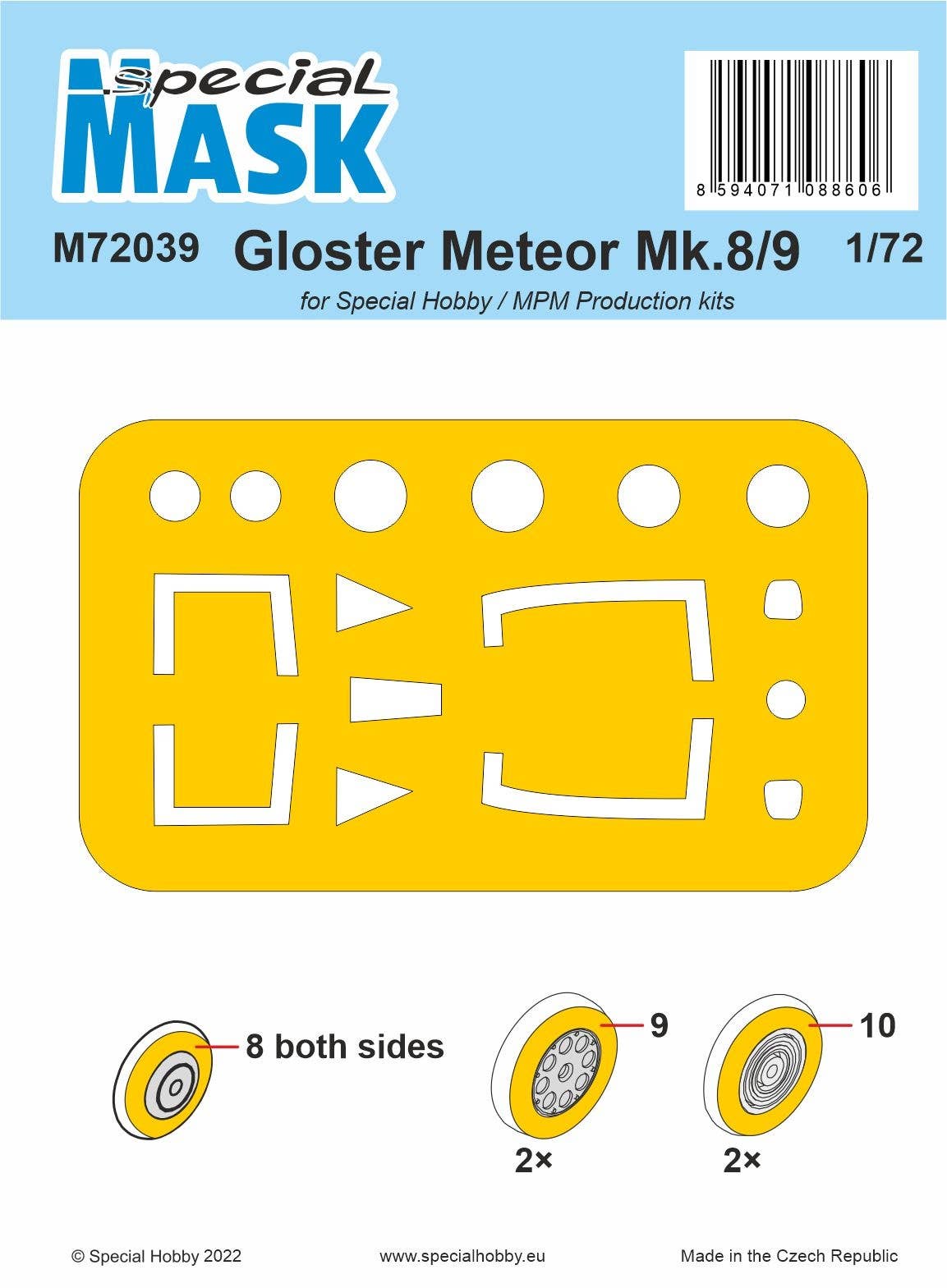 Special Hobby 1/72 Gloster Meteor Mk.8/9 MASK | 8594071088606