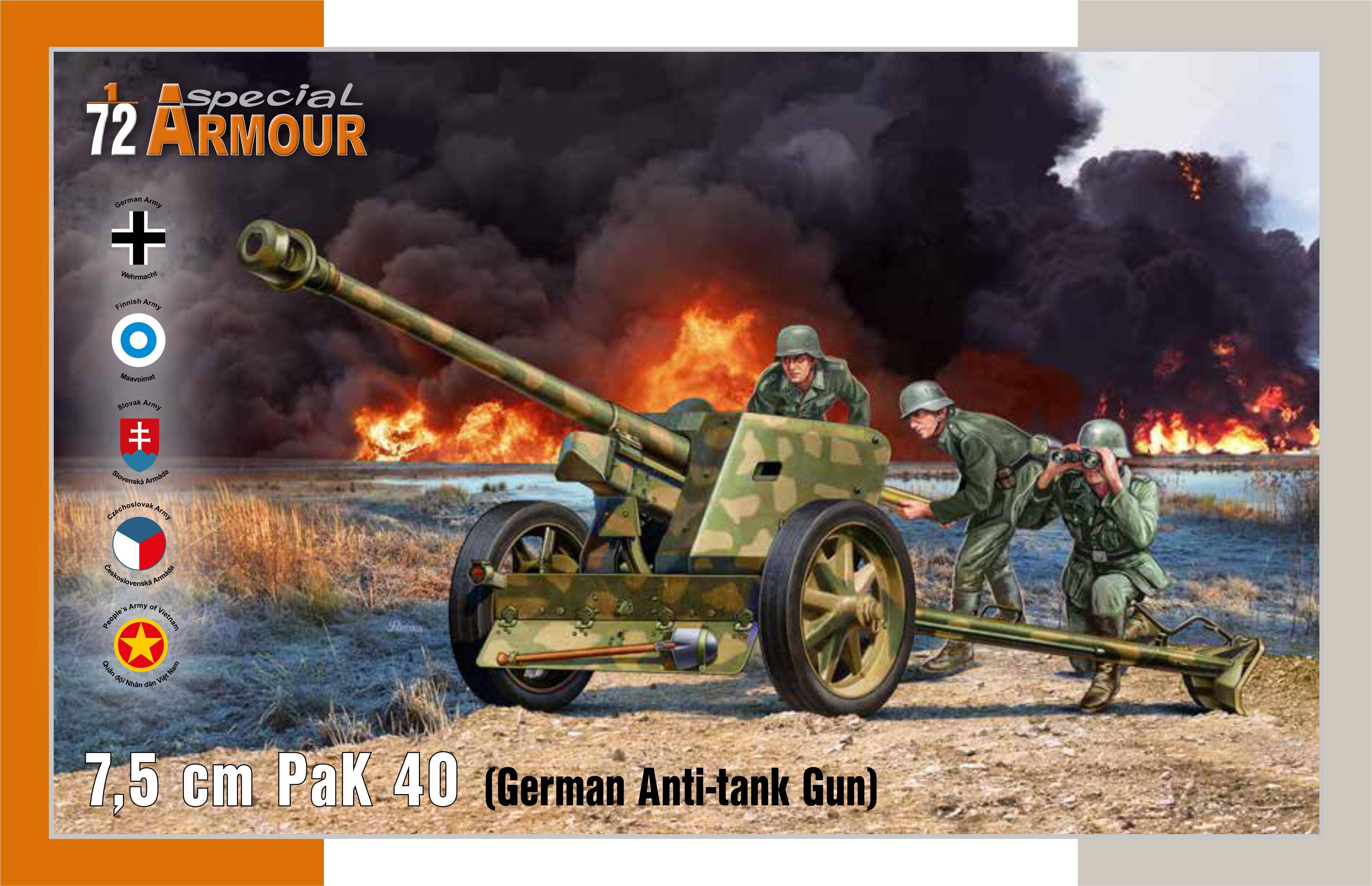 Special Hobby 1/72 7,5 cm PaK 40 'German Anti-tank Gun' | 8594071088262