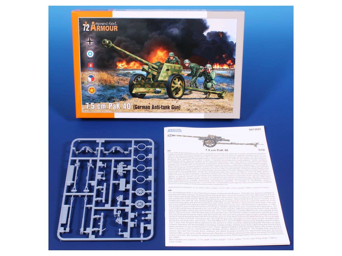 Special Hobby 1/72 7,5 cm PaK 40 'German Anti-tank Gun' | 8594071088262