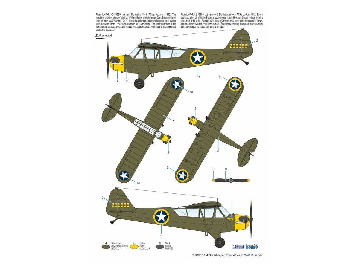 Special Hobby 1/48 L-4 Grasshopper ‘From Africa To Central Europe’ | 8594071088620