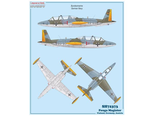 Special Hobby 1/72 Fouga CM.170 Magister German, Finnish and Austrian | 8594071086152