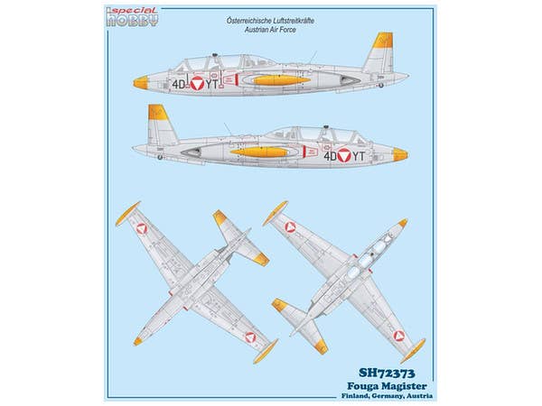 Special Hobby 1/72 Fouga CM.170 Magister German, Finnish and Austrian | 8594071086152