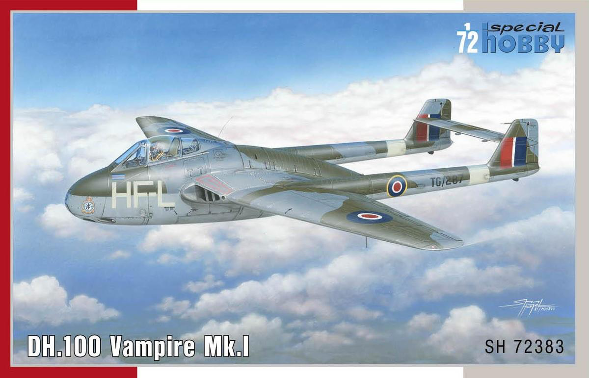 Special Hobby 1/72 DH.100 Vampire Mk.l RAF, RAAF and Armee de I'Air | 8594071086541