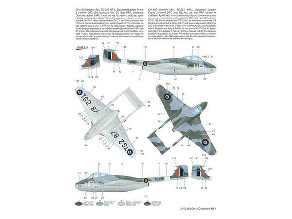 Special Hobby 1/72 DH.100 Vampire Mk.l RAF, RAAF and Armee de I'Air | 8594071086541