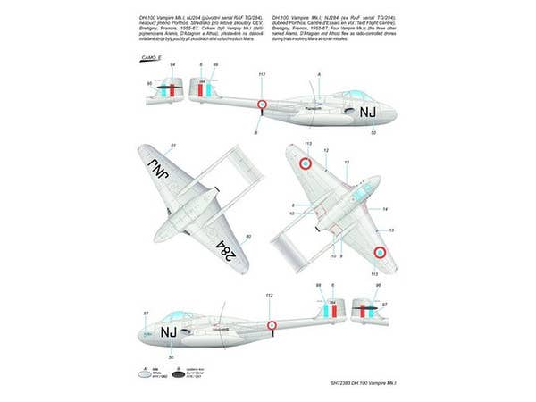 Special Hobby 1/72 DH.100 Vampire Mk.l RAF, RAAF and Armee de I'Air | 8594071086541