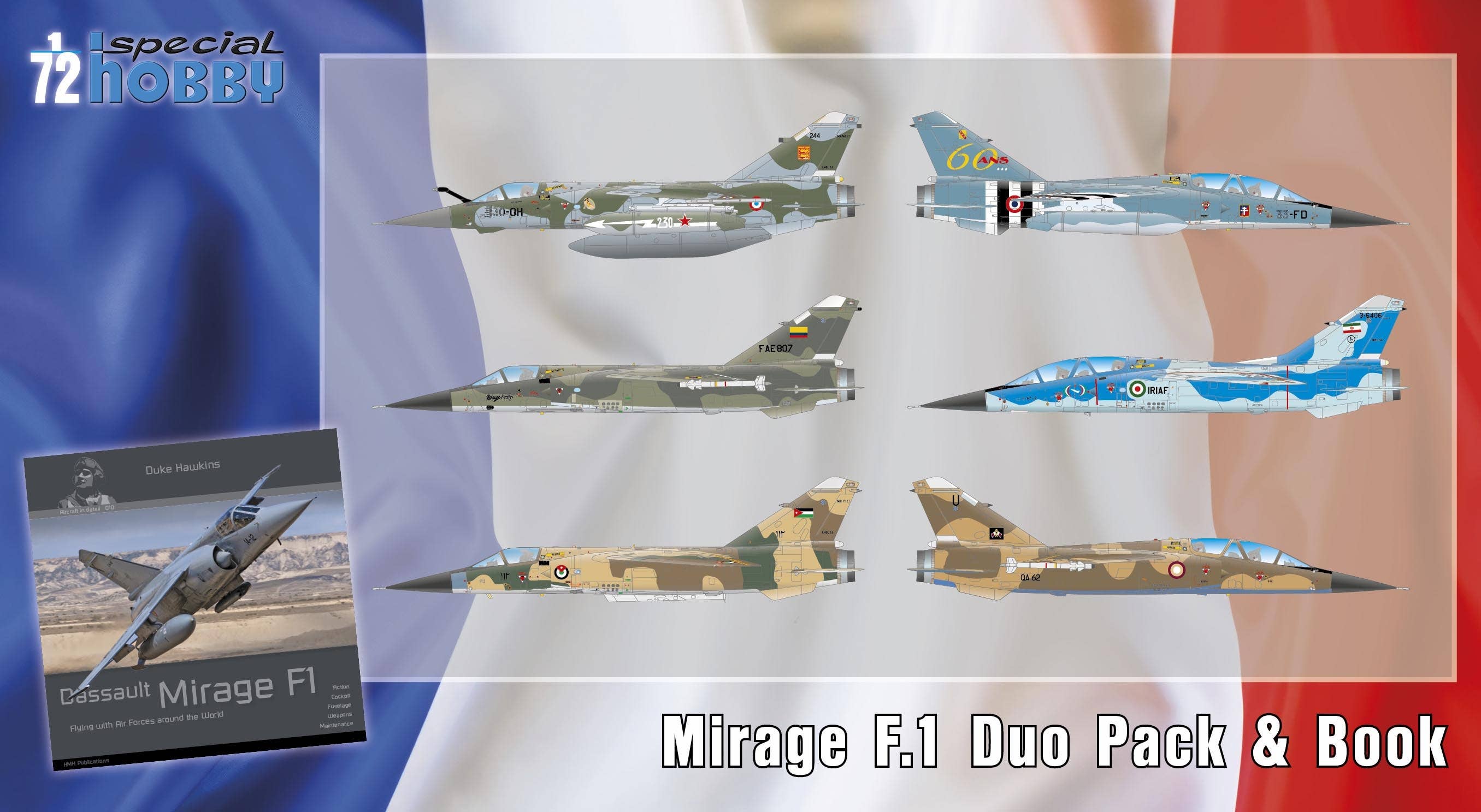 Special Hobby 1/72 Mirage F.1 Duo Pack & Book | 8594071087289
