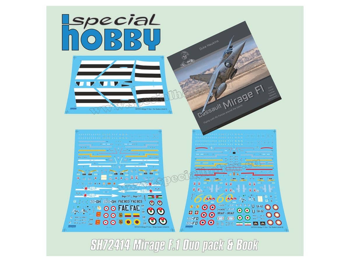 Special Hobby 1/72 Mirage F.1 Duo Pack & Book | 8594071087289