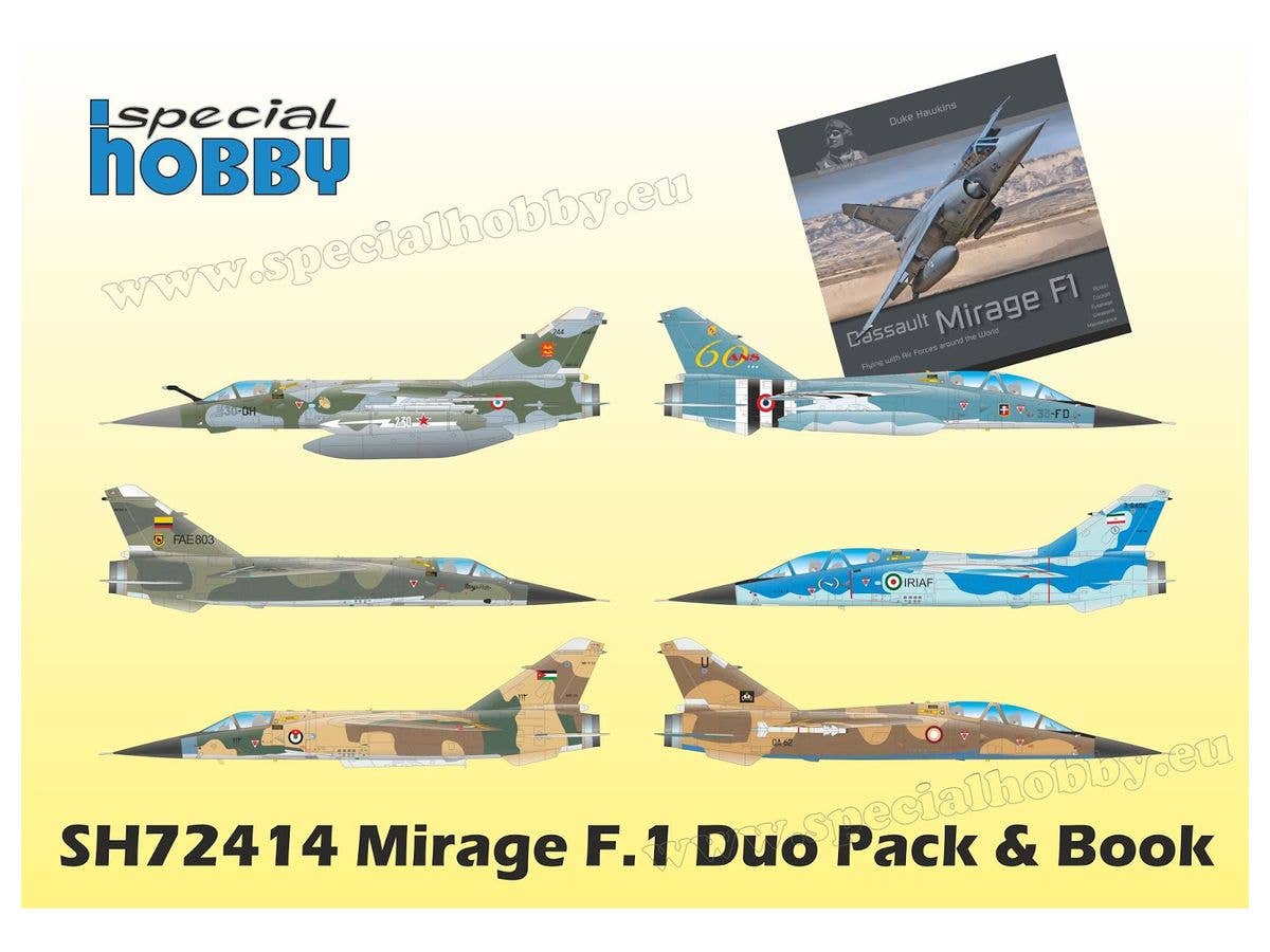 Special Hobby 1/72 Mirage F.1 Duo Pack & Book | 8594071087289
