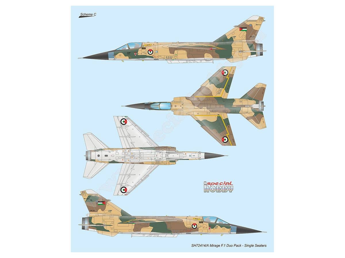 Special Hobby 1/72 Mirage F.1 Duo Pack & Book | 8594071087289