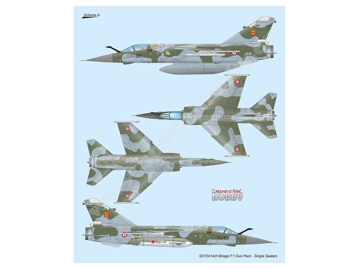 Special Hobby 1/72 Mirage F.1 Duo Pack & Book | 8594071087289