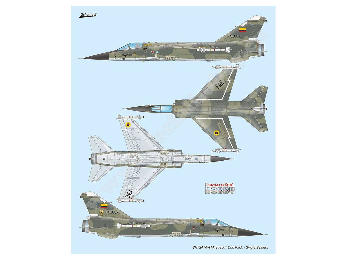 Special Hobby 1/72 Mirage F.1 Duo Pack & Book | 8594071087289
