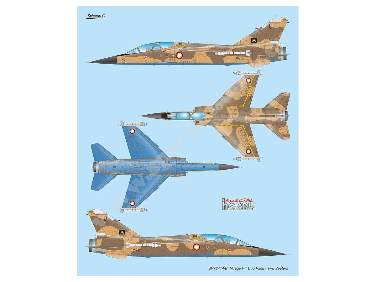 Special Hobby 1/72 Mirage F.1 Duo Pack & Book | 8594071087289
