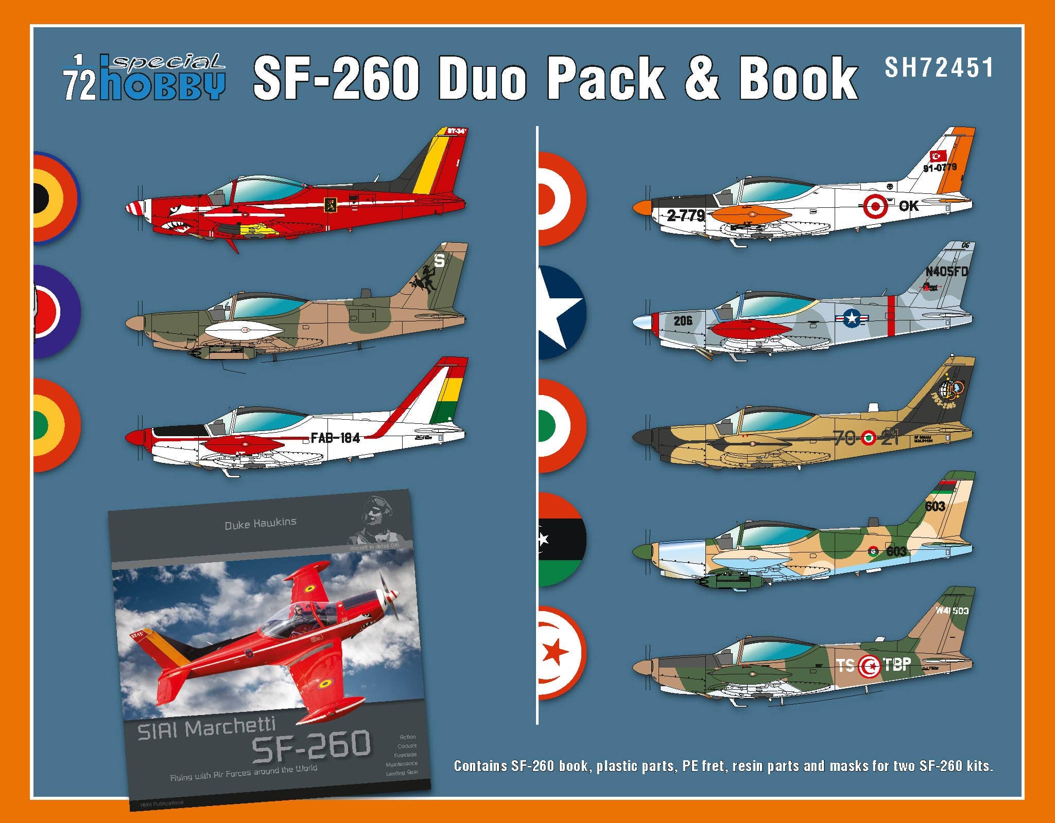 Special Hobby 1/72 SIAI-Marchetti SF-260 Duo Pack & Book 1/72 | 8594071088248