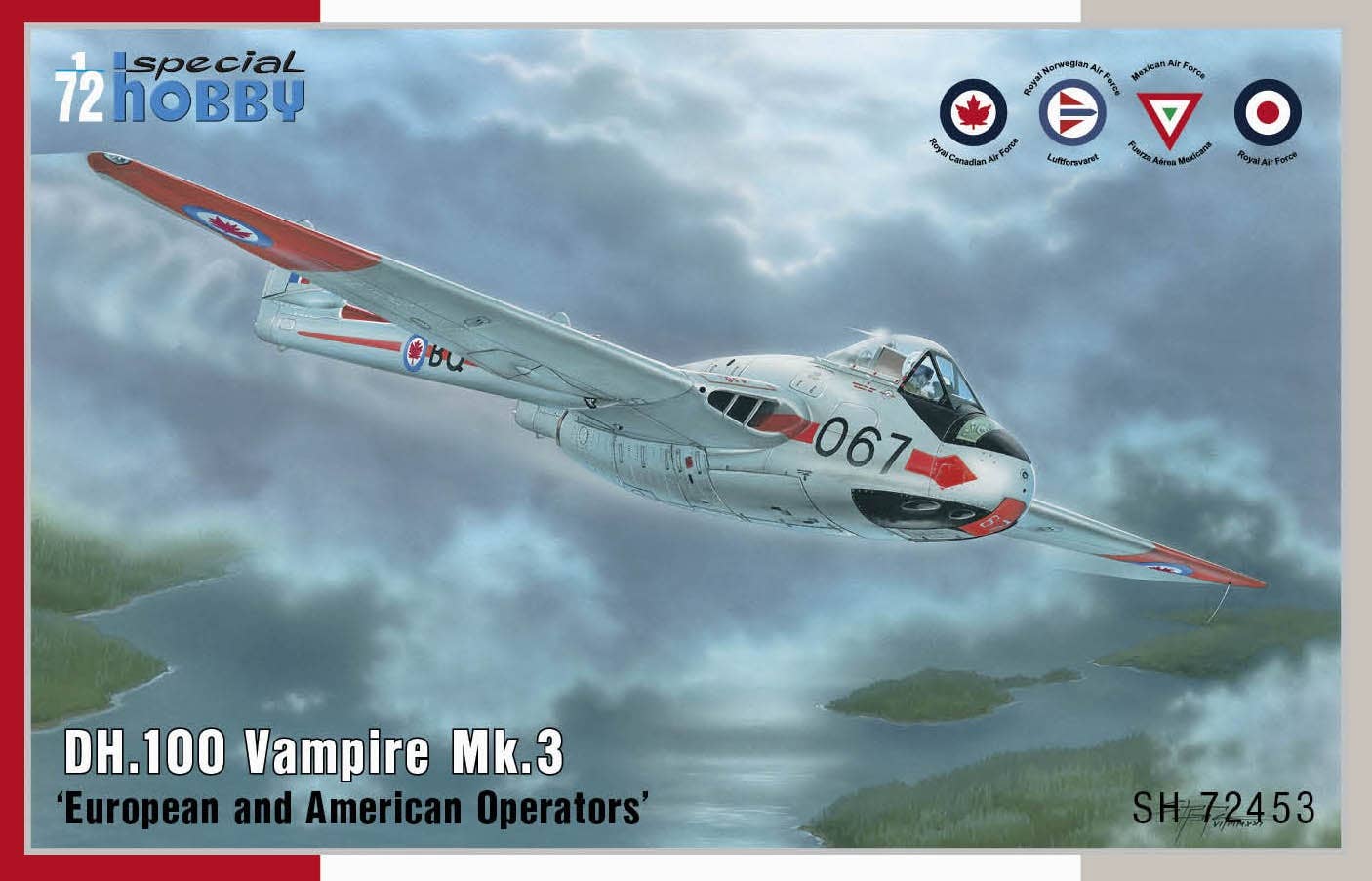 Special Hobby 1/72 DH.100 Vampire Mk.3 'European and American Operators' | 8594071088316