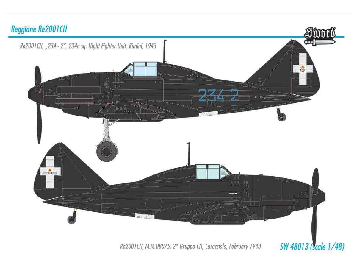 Sword Models 1/48 RE2001 CN (night fighter), Aircraft | 8596444480130