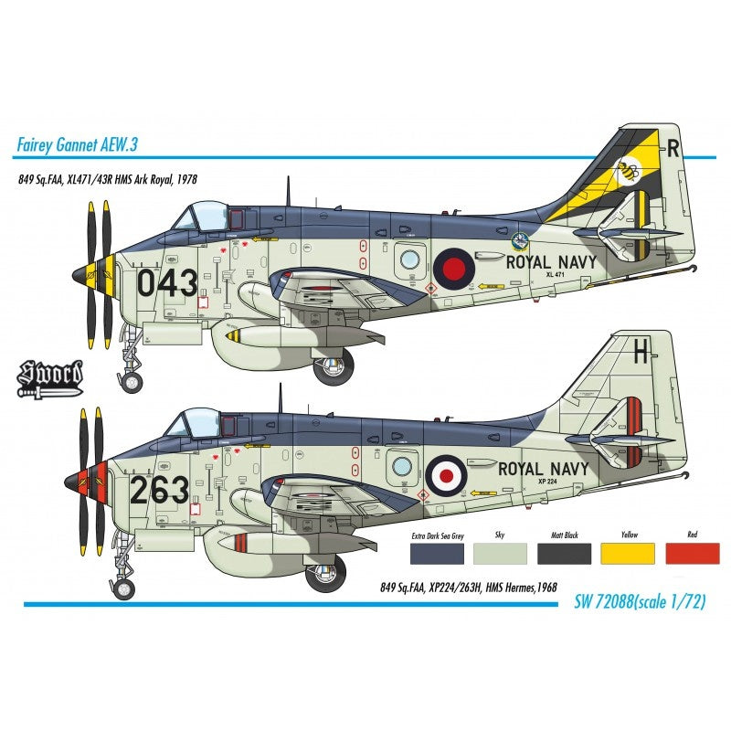 Sword Models 1/72 Gannet with PUR Operators Set | 8592977729012