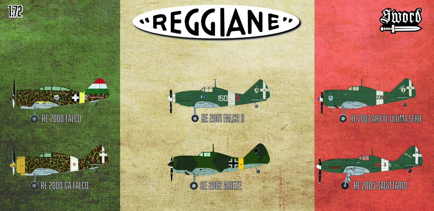 Sword Models 1/72 Reggiane fighters, Aircraft | 8592977721108