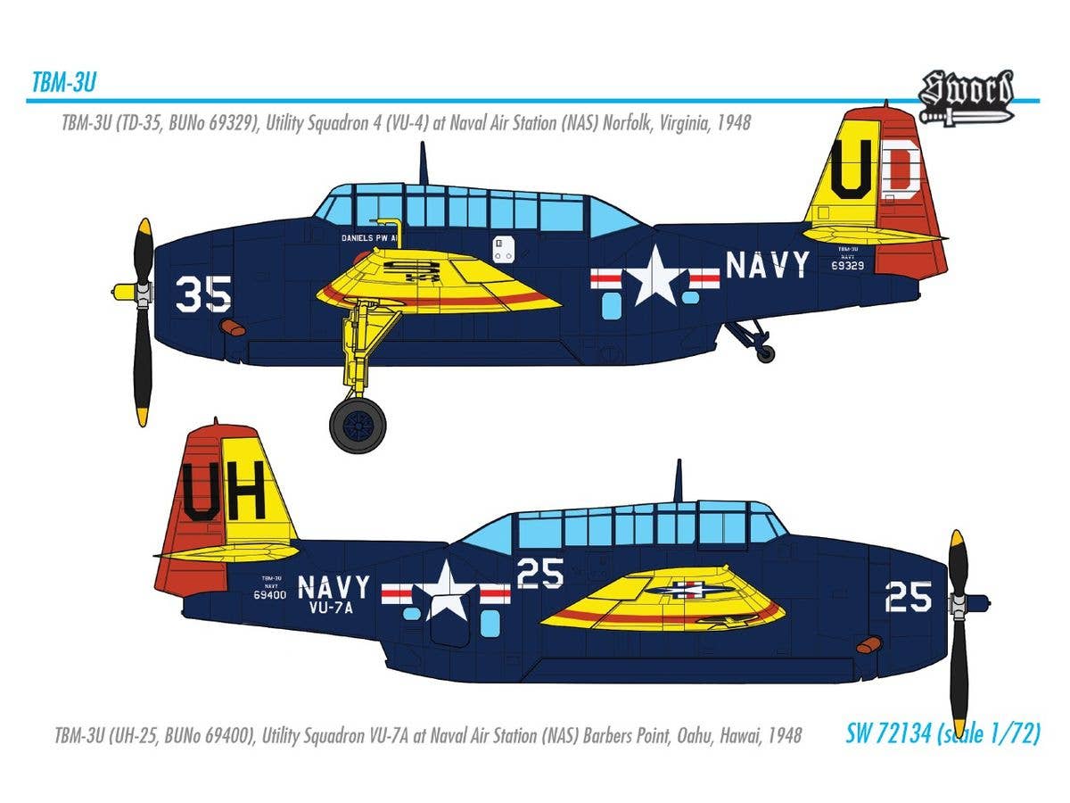 Sword Models 1/72 TBM-3U Avenger, Aircraft | 8596444721349