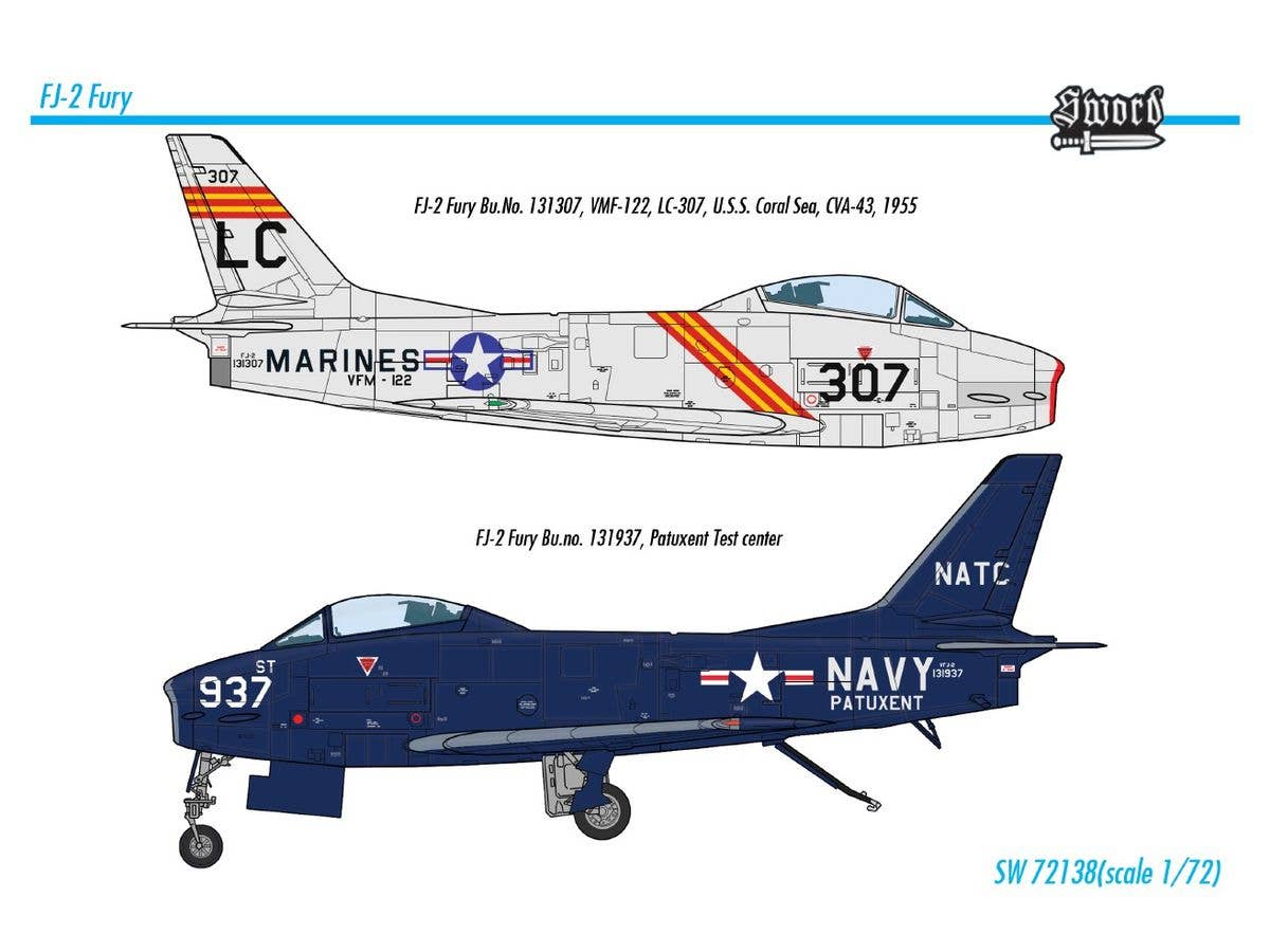 Sword Models 1/72 FJ-2 Fury, Aircraft | 8596444721387