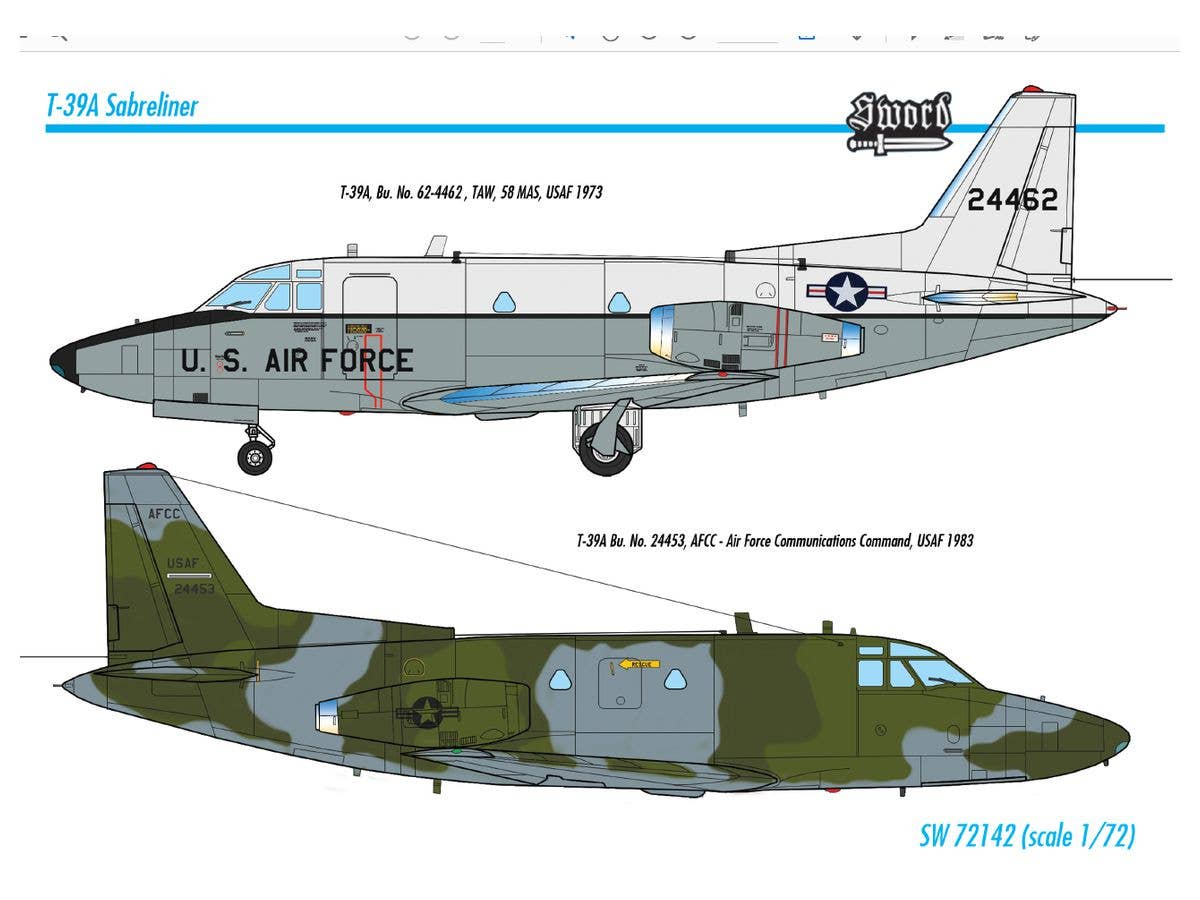 Sword Models 1/72 T-39A Saberliner, Aircraft | 8596444721424