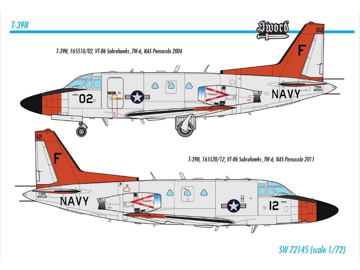 Sword Models 1/72 T-39N Sabreliner, Aircraft | 8596444721455