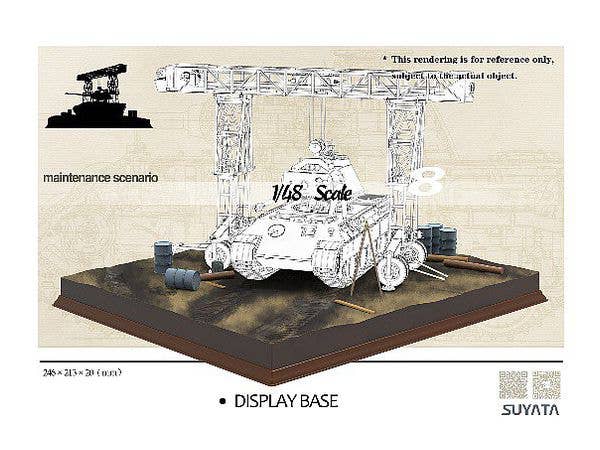 Suyata 1/48 Panther A w/ Zimmerit & Full Interior + 16T Strabokran w/ Maintenance Diorama & Display Base | 6972444300258