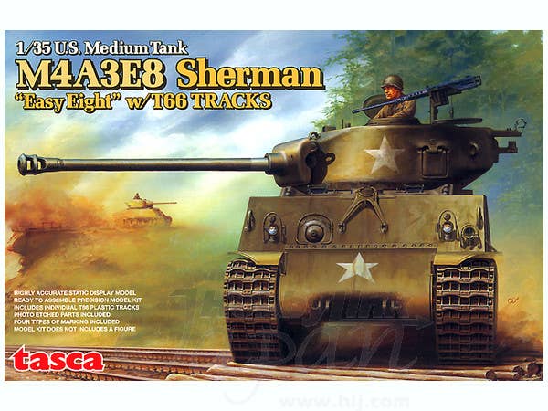 Asuka 1/35 M4A3E8 Sherman Easy Eight w/ T66 Tracks | 4571229090760