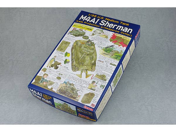 Asuka 1/35 U.S. Medium Tank M4A1 Sherman (Late Production w/ Hedgerow Cutter) | 4571229090227