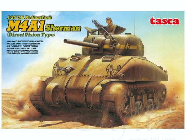 Asuka 1/35 M4A1 Sherman Direct Vision Type WWII US Medium Tank | 4571229090630