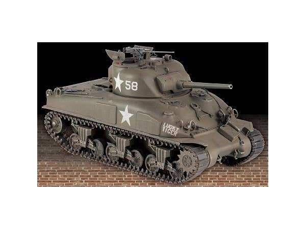 Asuka 1/35 M4A1 Sherman 'Lucky Tiger' with Cast Cheek US Army Medium Tank | 4571229090357