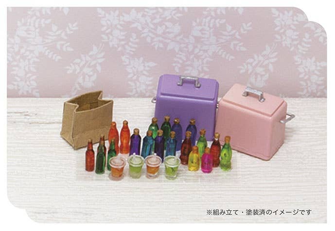 Asuka Miniature Spice 1/24 Diorama Vintage Cooler Box and Drinks | 4571229094034