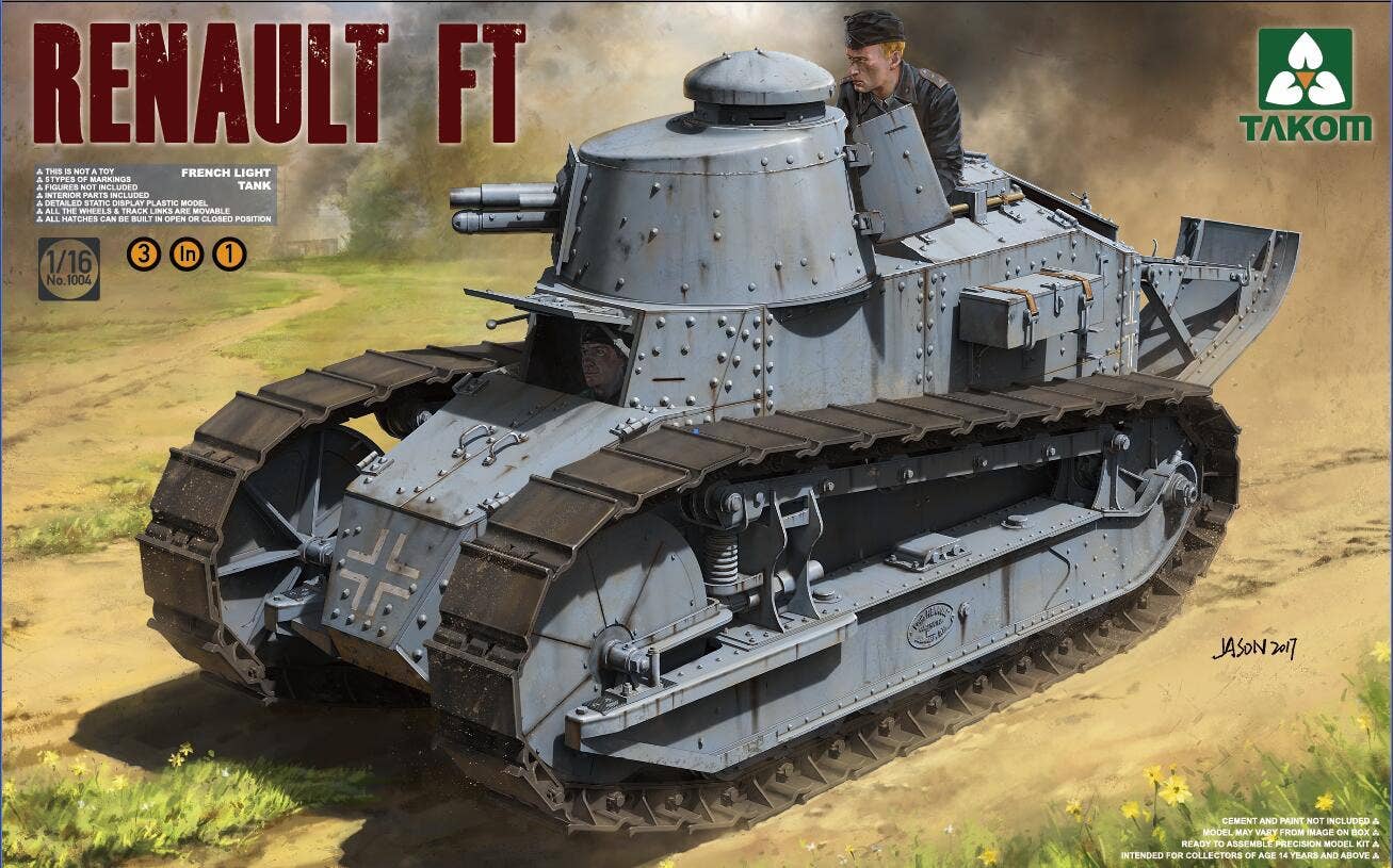 Takom 1/16 French Light Tank Renault Ft-17 3 in 1 | 4897051420910