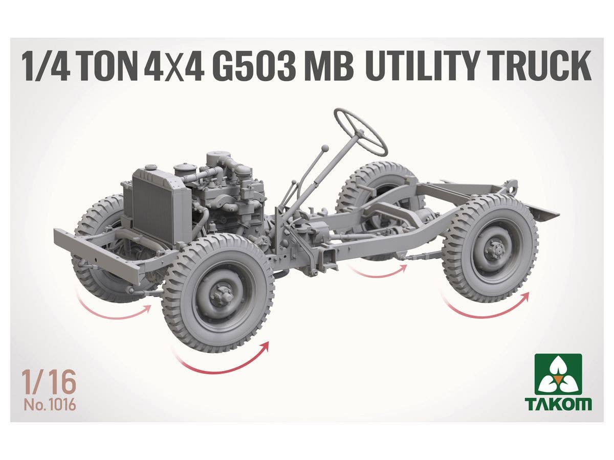 Takom 1/16 scale 1/4 Ton 4x4 G503 MB Utility Truck | 4897051422334
