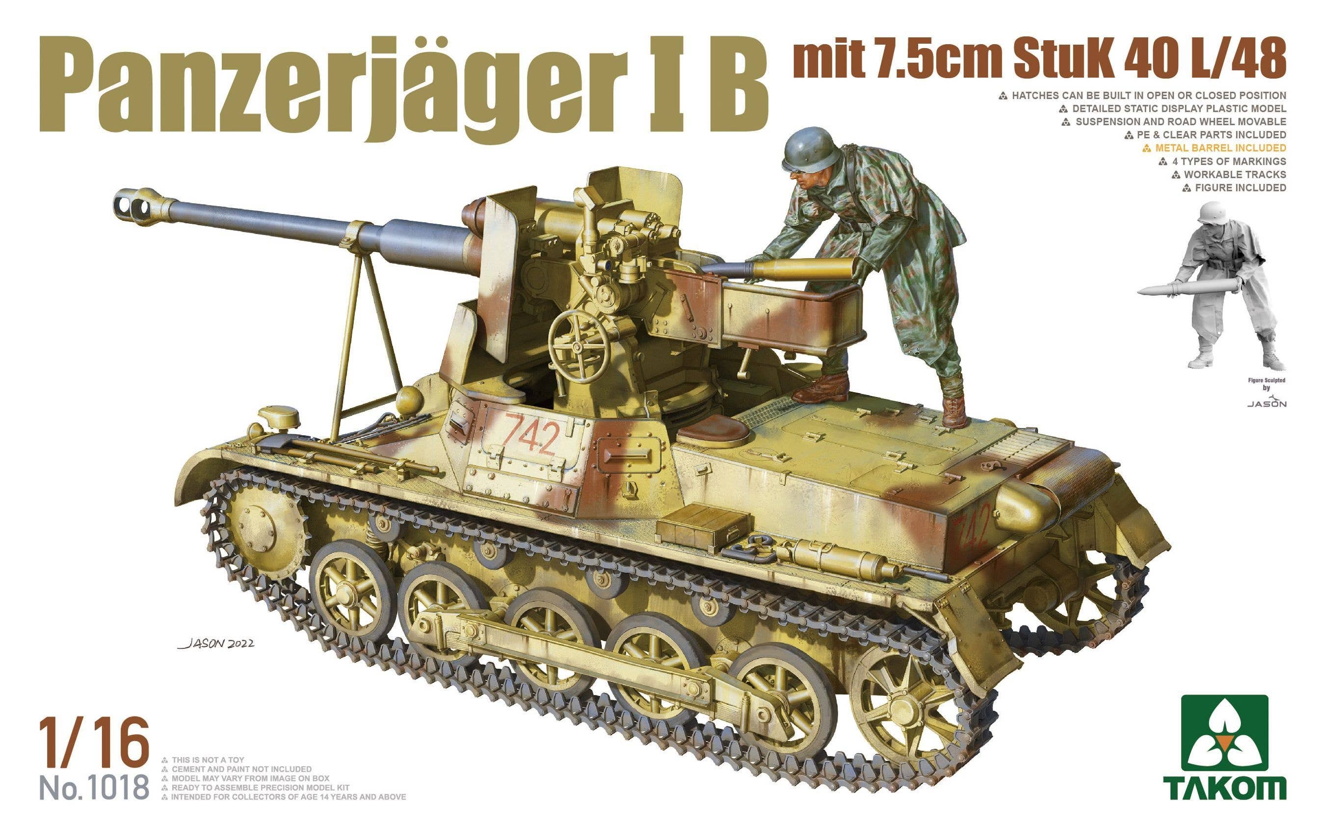 Takom 1/16 Panzerjager IB mit 7.5cm Stuk 40 L/48 | 4897051422358