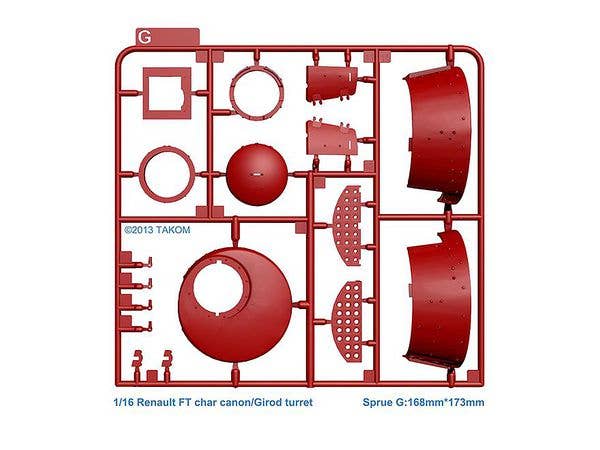 Takom 1/16 French Light Tank Renault FT char canon/Girod turret | 4897051420019
