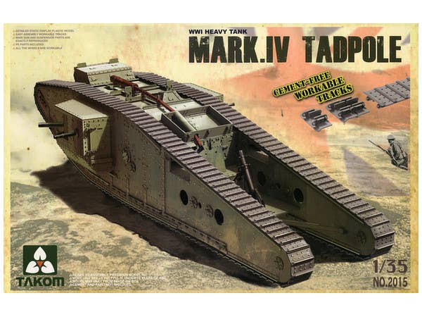 Takom 1/35 WWI Heavy Battle Tank Mark IV Male Tadpole w/Rear mortar | 4897051420149