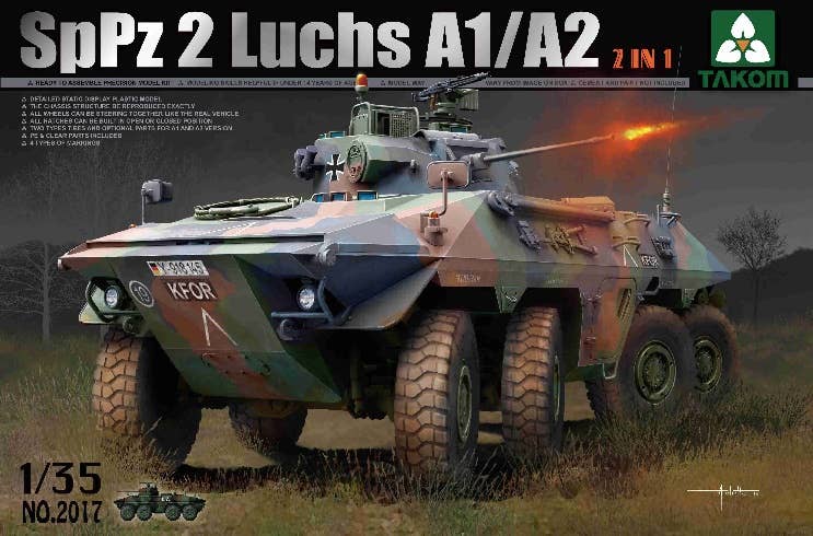 Takom 1/35 Bundeswehr SpPz 2 Luchs A1/A2 2 in 1 | 4897051420248