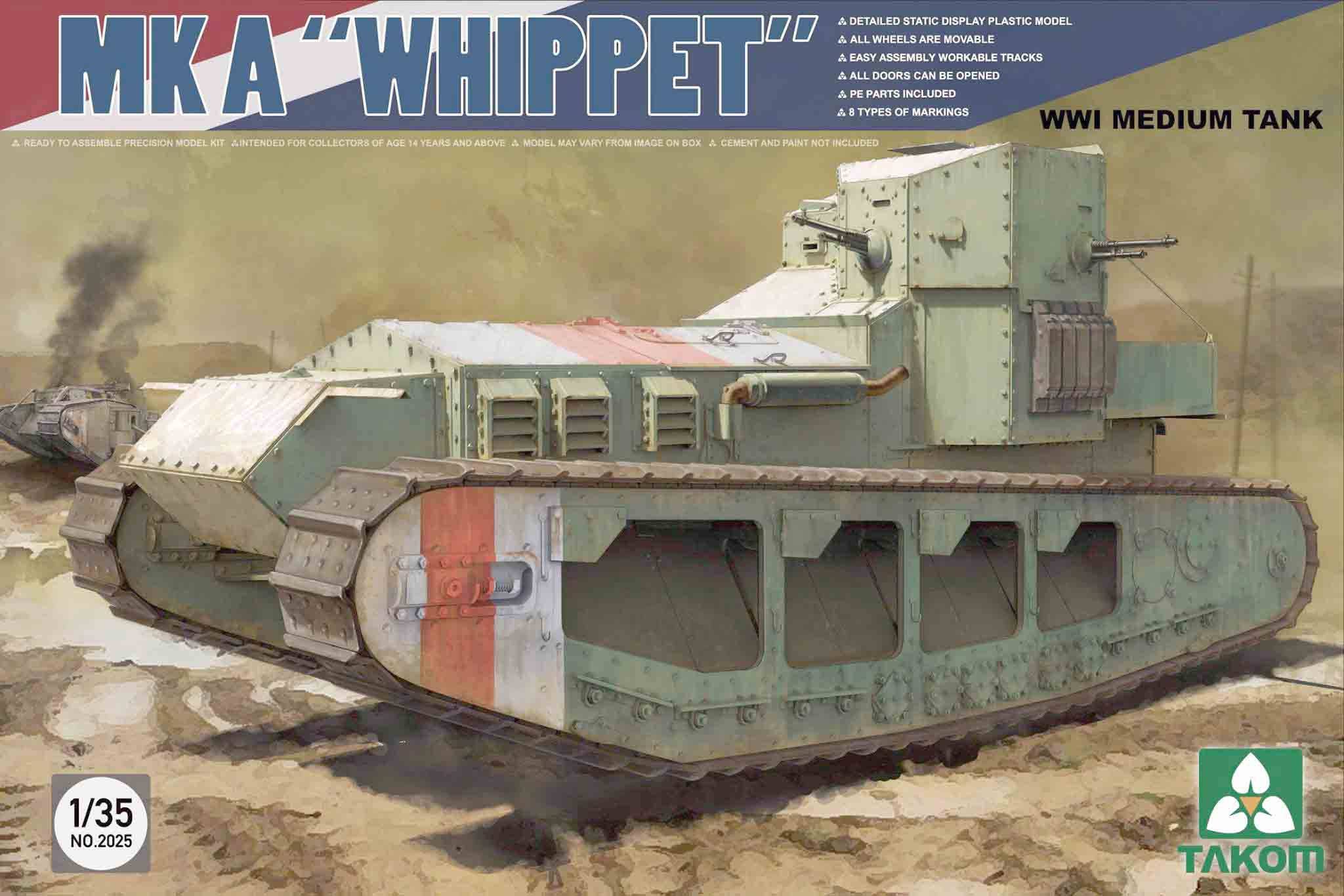 Takom 1/35 WWI Medium Tank Mk A Whippet | 4897051420323