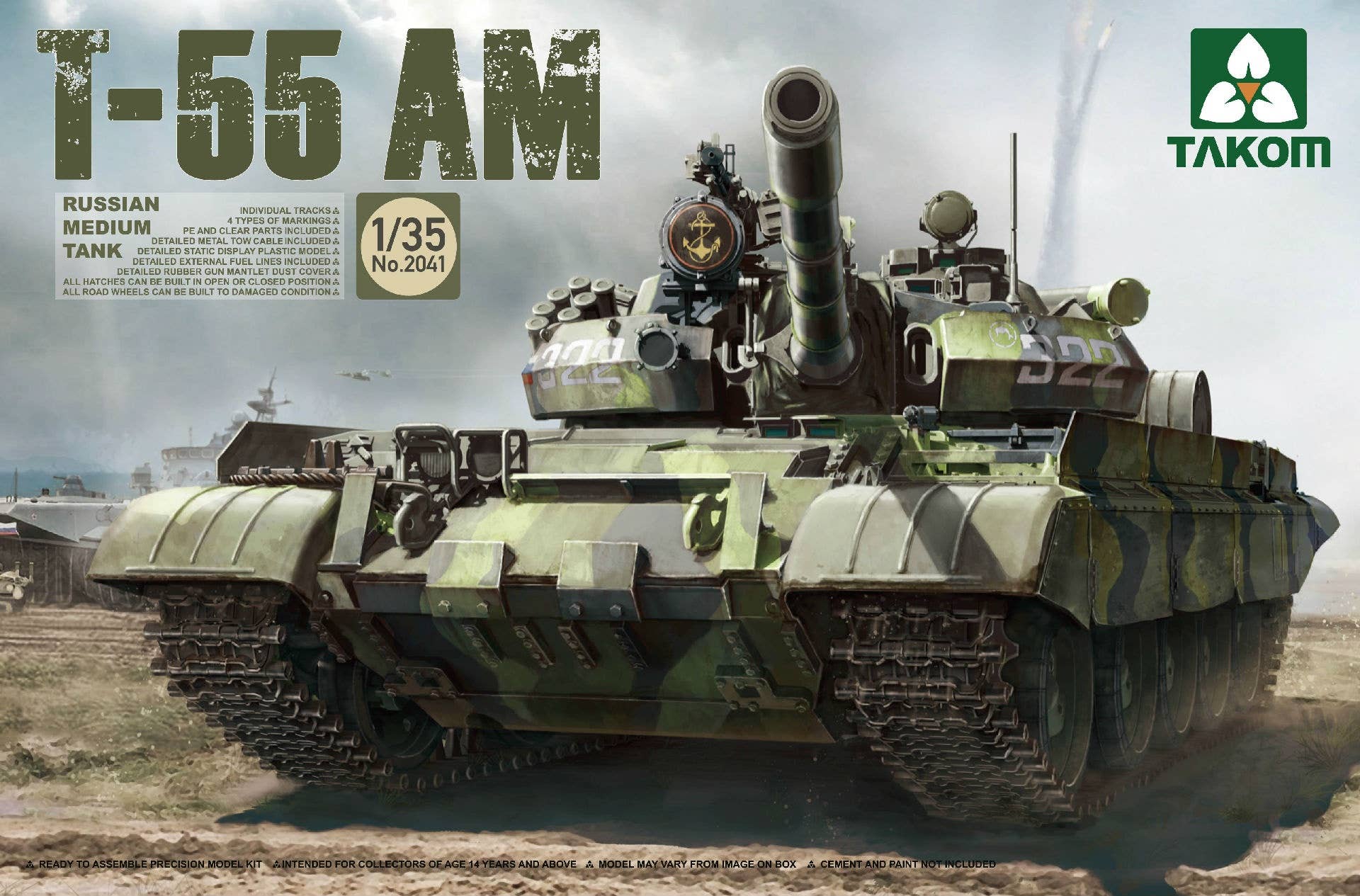 Takom 1/35 Russian Medium Tank T-55 AM | 4897051420477