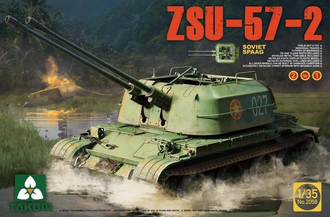 Takom 1/35 Soviet SPAAG ZSU-57-2 2 in 1 | 4897051420583